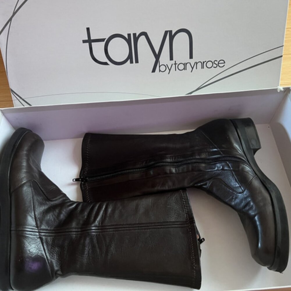 Taryn Rose Nappa Leather Calf-Length Boots